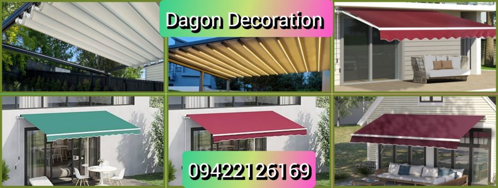 Awning Roller Sunshade , Retractable Roller Sunshade, Retractable Waterproof Pergola