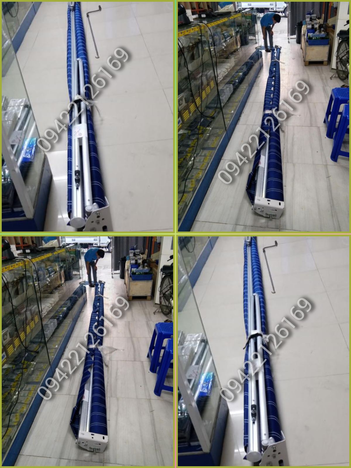 Retractable Roller Sunshade နေကာ လိပ်သိမ်းဆန်းရှိတ် 20ft x 5ft တပ်ဆင်ပေးလိုက်တာလေးပါ။